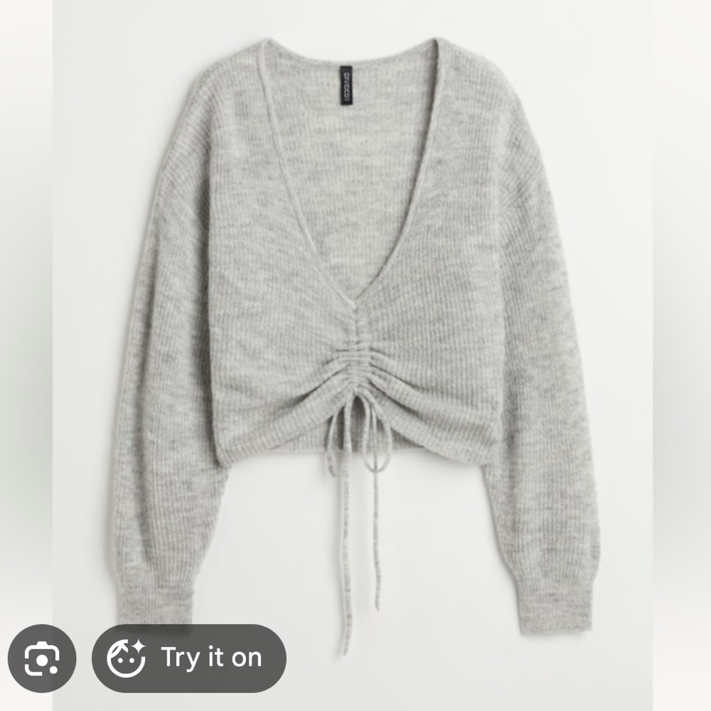 H&M Drawstring Cropped Sweater